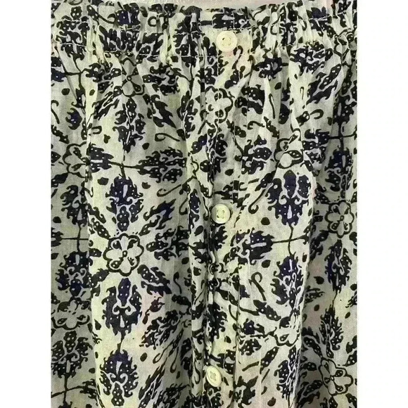 Paige clover print off the shoulder summer gathered floral dress with buttons - Picture 6 of 12